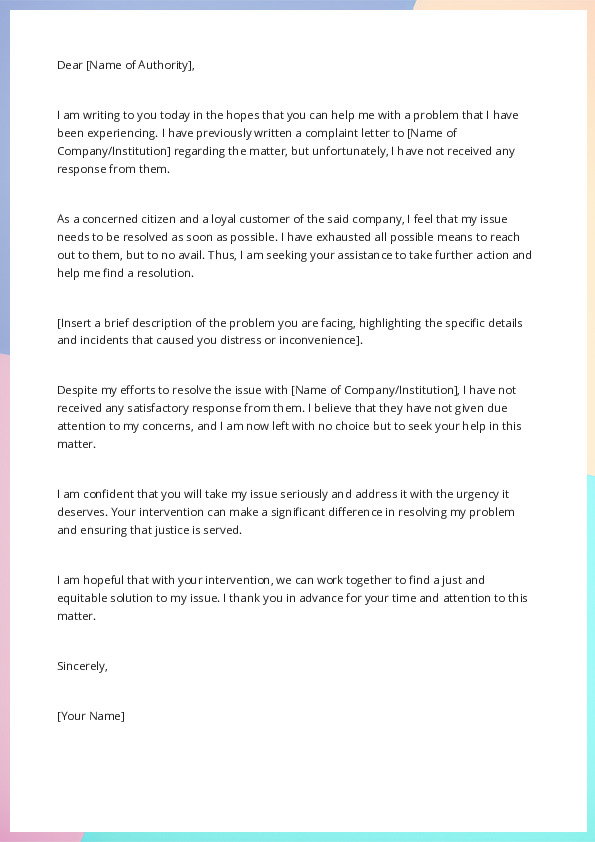 Appeal to Higher Authorities When Complaint Letters Don't Work
